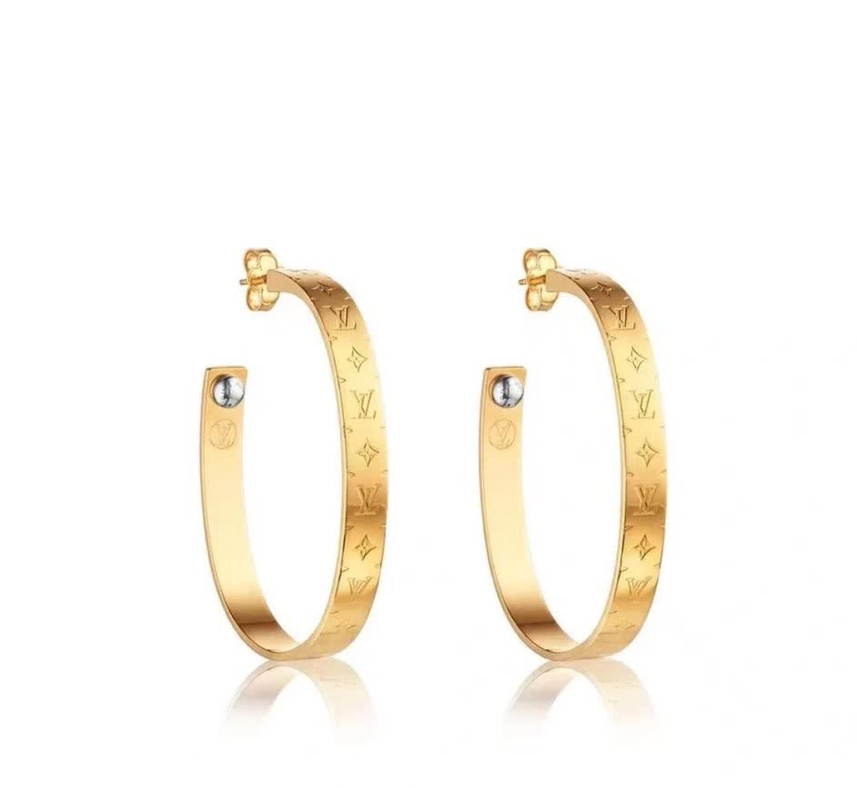 Louis Vuitton Gold Hoop Earrings